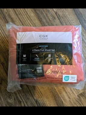 Terracotta Microfiber 4-Piece Full Sheet Set *Brand New*